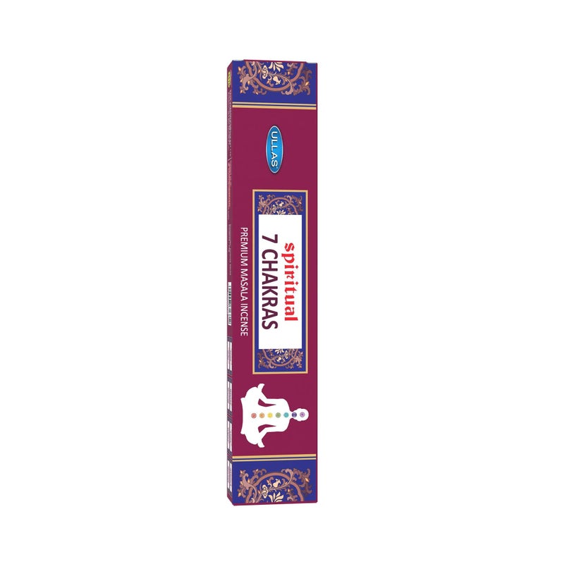 Ullas Spiritual 7 Chakras Agarbathi Premium Masala Incense Sticks with Tropical Fragrance , 180 Incense Sticks - Image 4